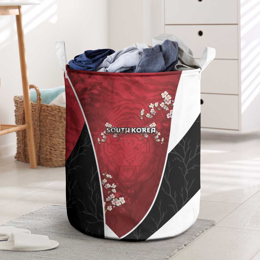 South Korea Football Laundry Basket Tiger Mugunghwa Flower Minimal Style