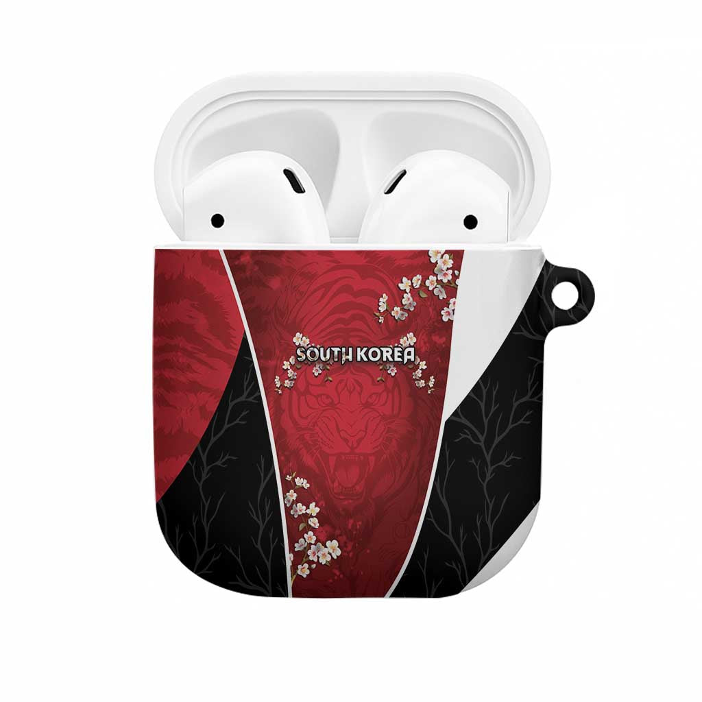 South Korea Football AirPods Case Tiger Mugunghwa Flower Minimal Style