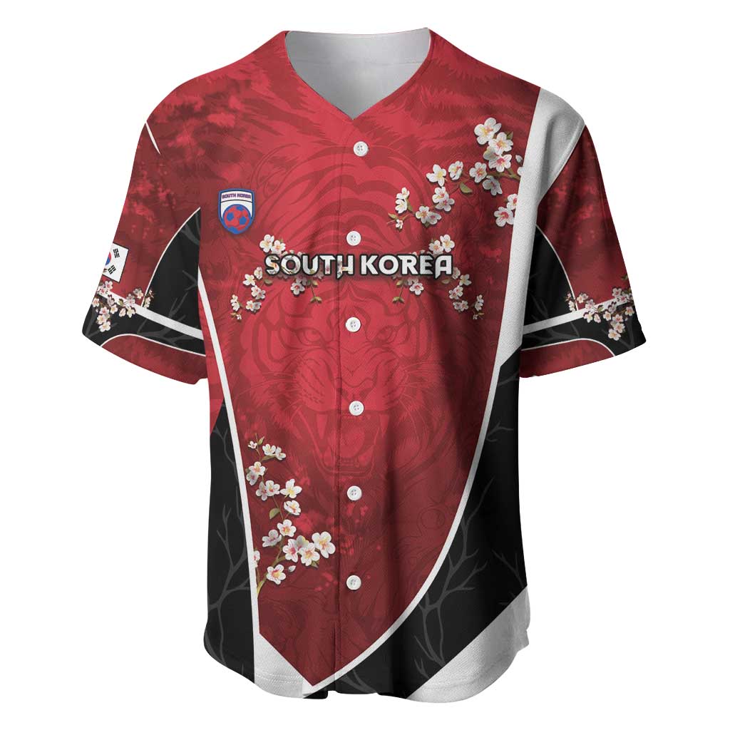 Custom South Korea Football Baseball Jersey Tiger Mugunghwa Flower Minimal Style