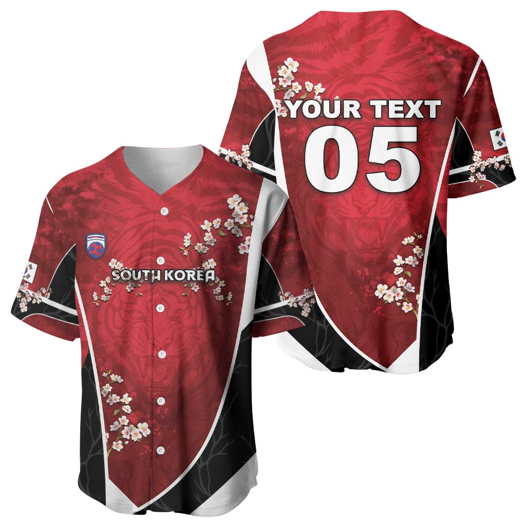 Custom South Korea Football Baseball Jersey Tiger Mugunghwa Flower Minimal Style