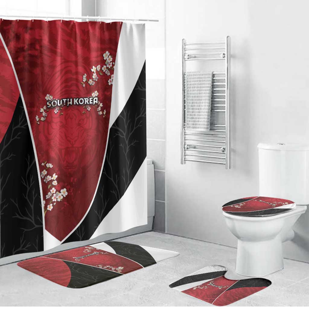 South Korea Football Bathroom Set Tiger Mugunghwa Flower Minimal Style