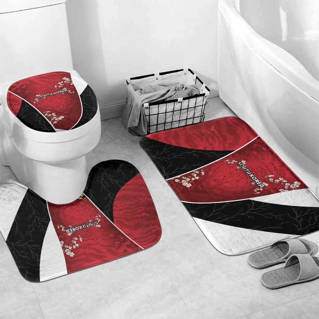 South Korea Football Bathroom Set Tiger Mugunghwa Flower Minimal Style