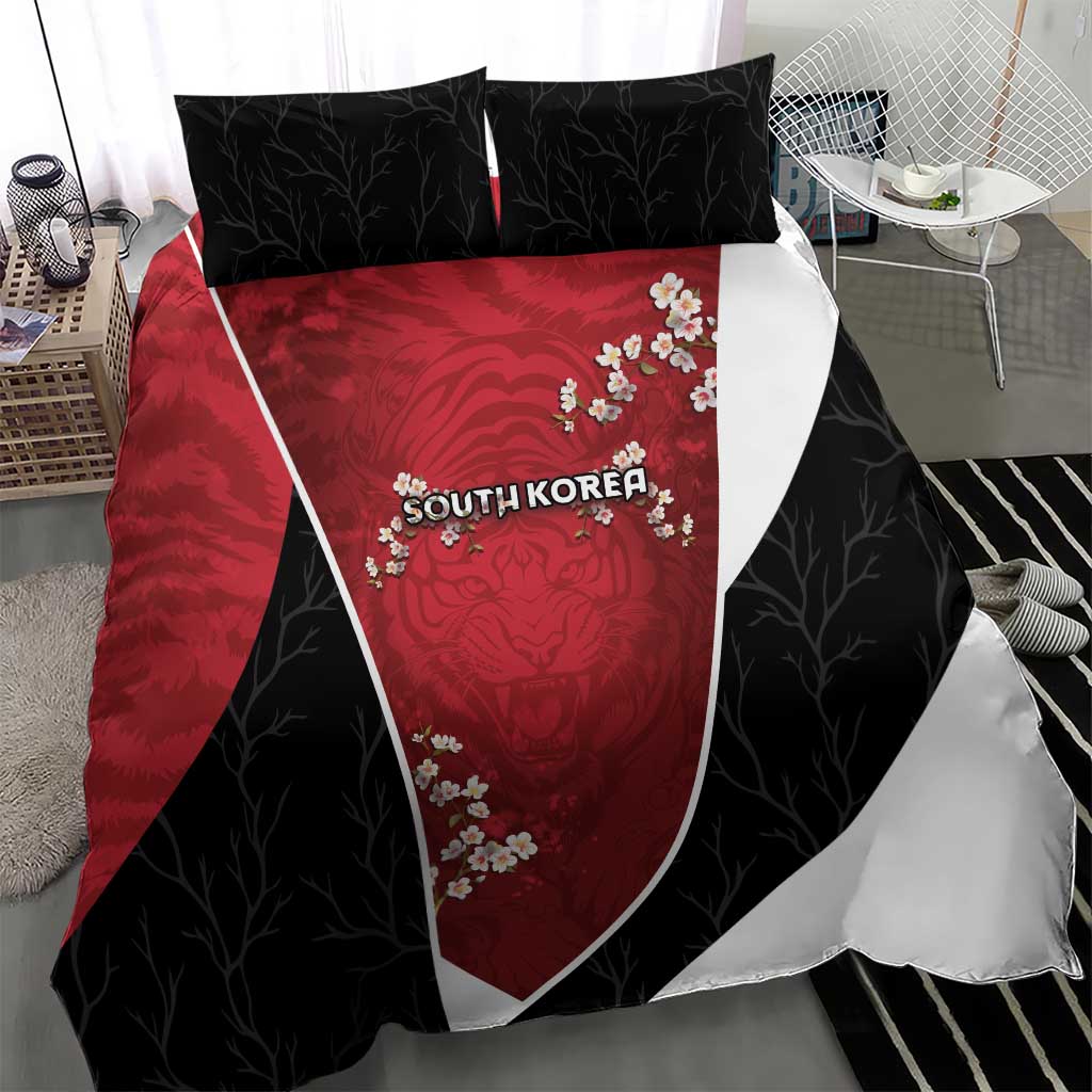 South Korea Football Bedding Set Tiger Mugunghwa Flower Minimal Style
