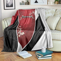 South Korea Football Blanket Tiger Mugunghwa Flower Minimal Style