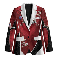 Custom South Korea Football Blazer Tiger Mugunghwa Flower Minimal Style