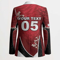Custom South Korea Football Blazer Tiger Mugunghwa Flower Minimal Style