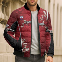 Custom South Korea Football Bomber Puffer Jacket Tiger Mugunghwa Flower Minimal Style