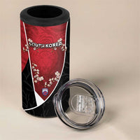 Custom South Korea Football 4 in 1 Can Cooler Tumbler Tiger Mugunghwa Flower Minimal Style