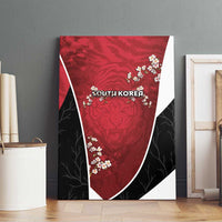 South Korea Football Canvas Wall Art Tiger Mugunghwa Flower Minimal Style