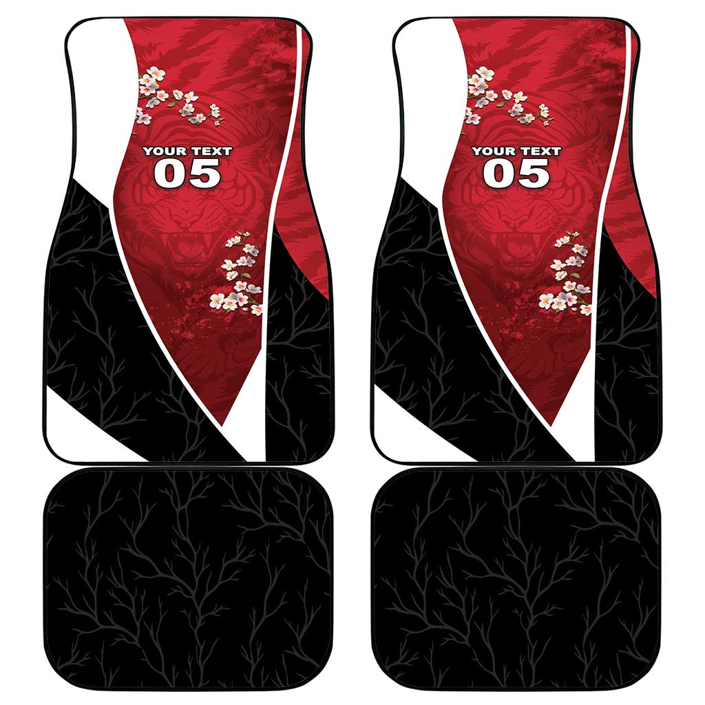 Custom South Korea Football Car Mats Tiger Mugunghwa Flower Minimal Style