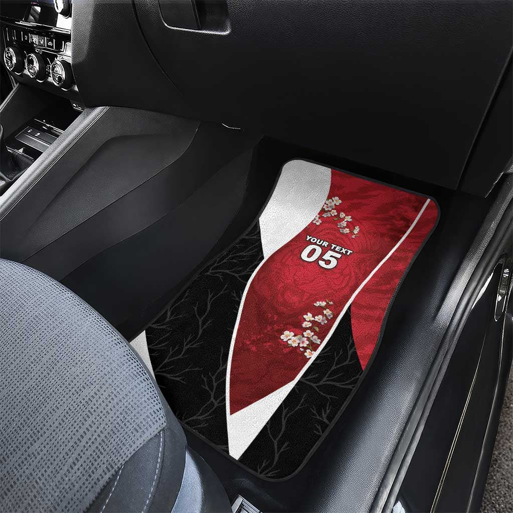 Custom South Korea Football Car Mats Tiger Mugunghwa Flower Minimal Style