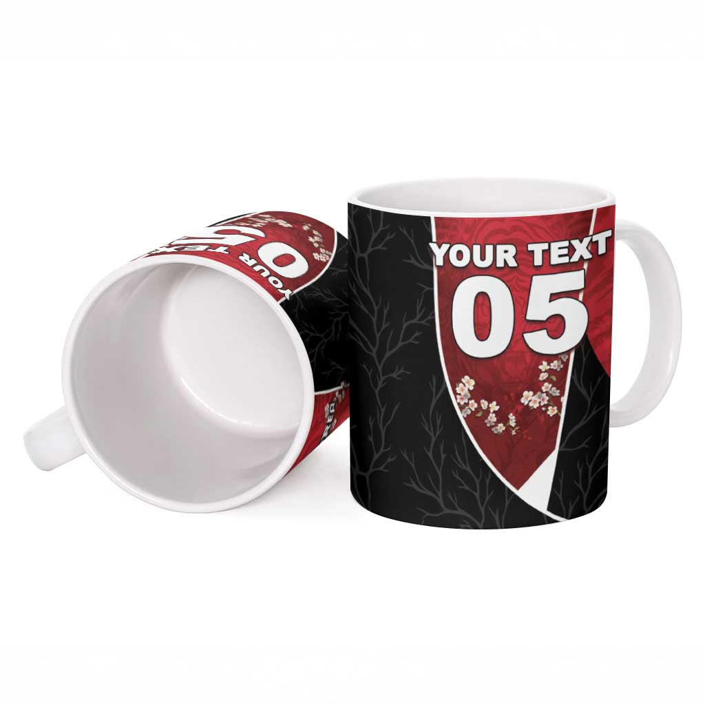Custom South Korea Football Ceramic Mug Tiger Mugunghwa Flower Minimal Style