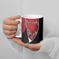 Custom South Korea Football Ceramic Mug Tiger Mugunghwa Flower Minimal Style