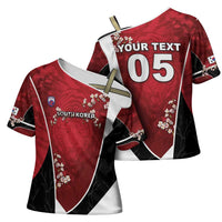 Custom South Korea Football Cross Shoulder Shirt Tiger Mugunghwa Flower Minimal Style