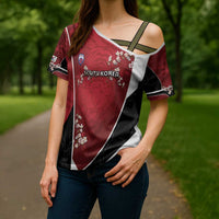 Custom South Korea Football Cross Shoulder Shirt Tiger Mugunghwa Flower Minimal Style