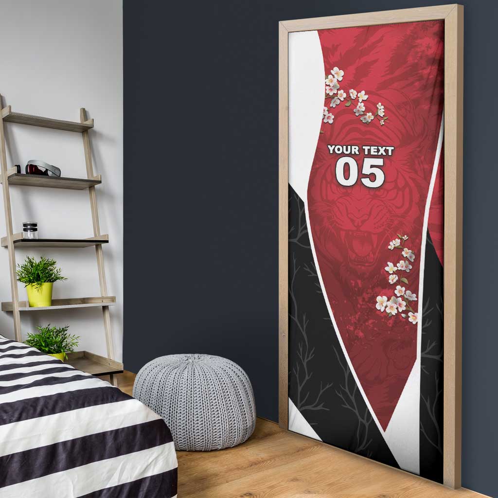 Custom South Korea Football Door Cover Tiger Mugunghwa Flower Minimal Style
