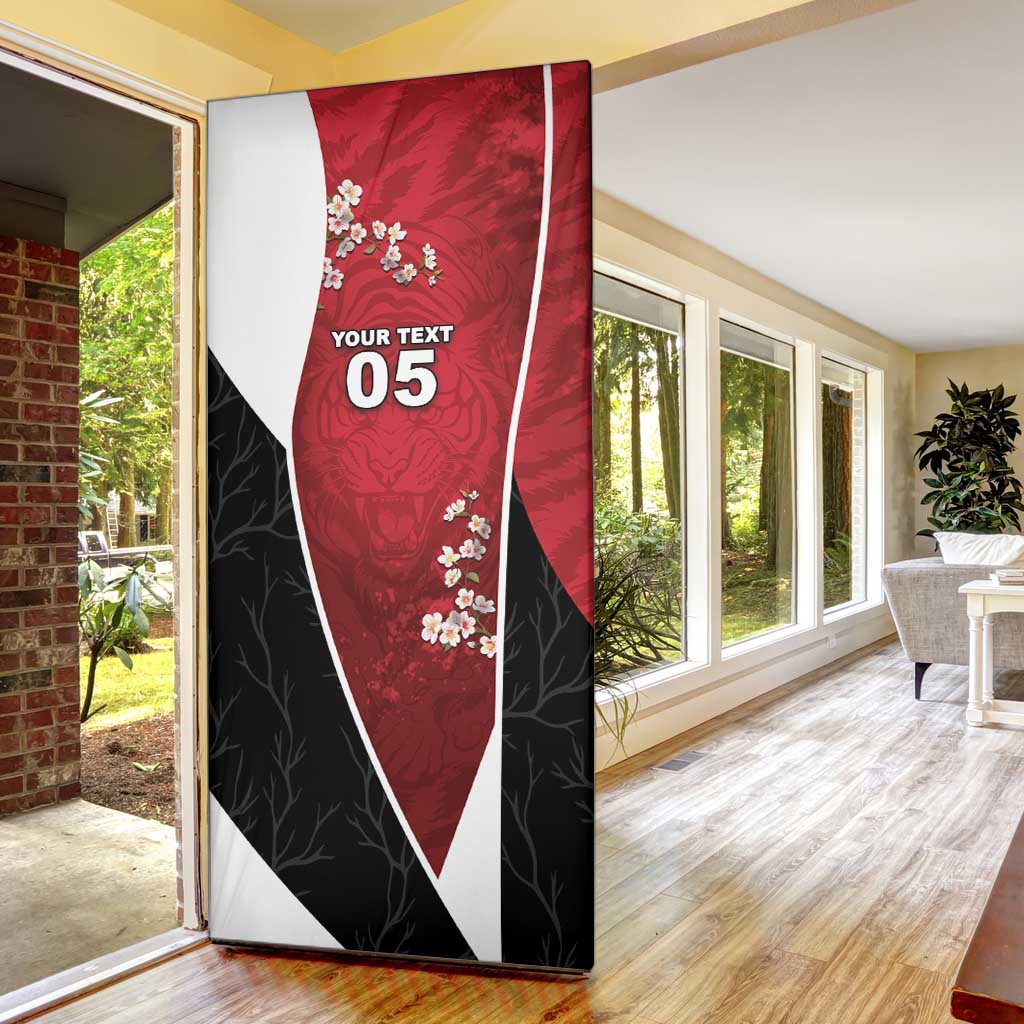 Custom South Korea Football Door Cover Tiger Mugunghwa Flower Minimal Style
