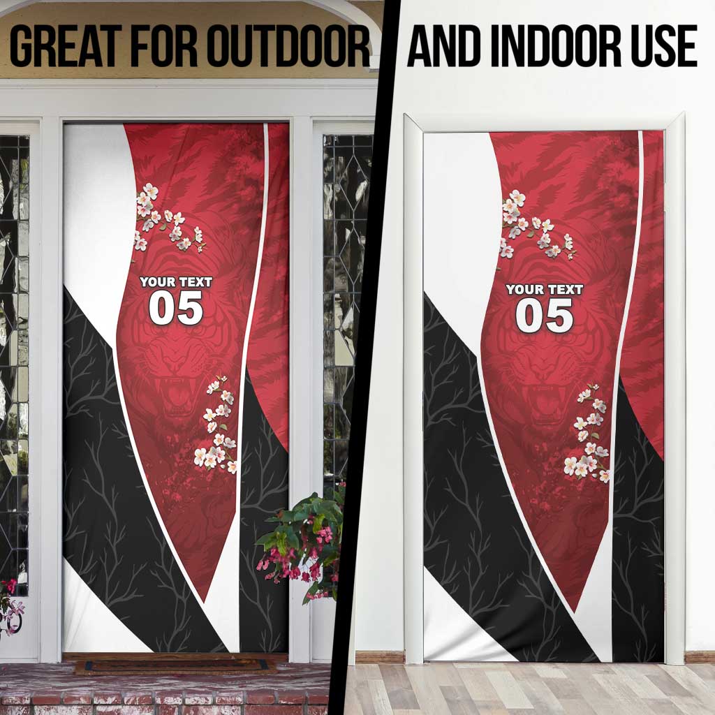 Custom South Korea Football Door Cover Tiger Mugunghwa Flower Minimal Style