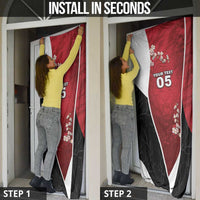 Custom South Korea Football Door Cover Tiger Mugunghwa Flower Minimal Style