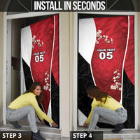 Custom South Korea Football Door Cover Tiger Mugunghwa Flower Minimal Style