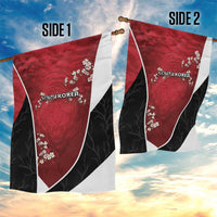 South Korea Football Garden Flag Tiger Mugunghwa Flower Minimal Style