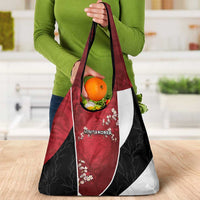 South Korea Football Grocery Bag Tiger Mugunghwa Flower Minimal Style