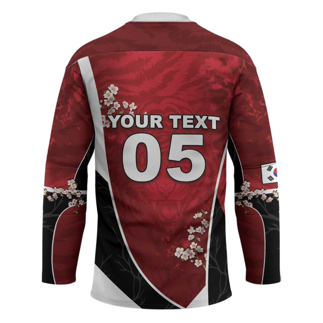 Custom South Korea Football Hockey Jersey Tiger Mugunghwa Flower Minimal Style