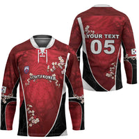 Custom South Korea Football Hockey Jersey Tiger Mugunghwa Flower Minimal Style
