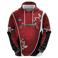 Custom South Korea Football Hoodie Tiger Mugunghwa Flower Minimal Style