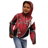 Custom South Korea Football Kid Hoodie Tiger Mugunghwa Flower Minimal Style
