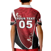 Custom South Korea Football Kid Polo Shirt Tiger Mugunghwa Flower Minimal Style