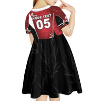 Custom South Korea Football Kid Short Sleeve Dress Tiger Mugunghwa Flower Minimal Style