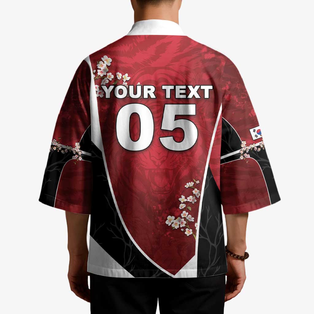 Custom South Korea Football Kimono Tiger Mugunghwa Flower Minimal Style