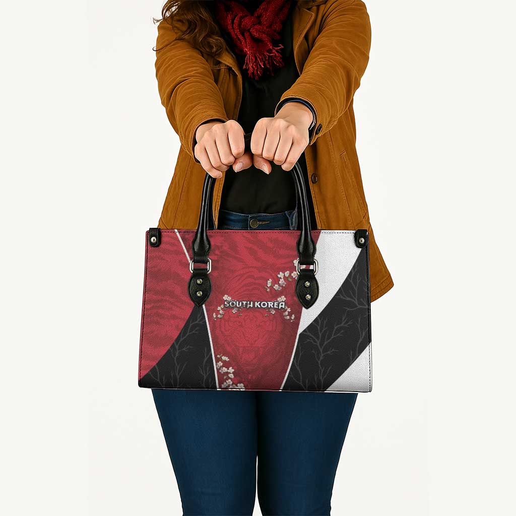 South Korea Football Leather Bag Tiger Mugunghwa Flower Minimal Style