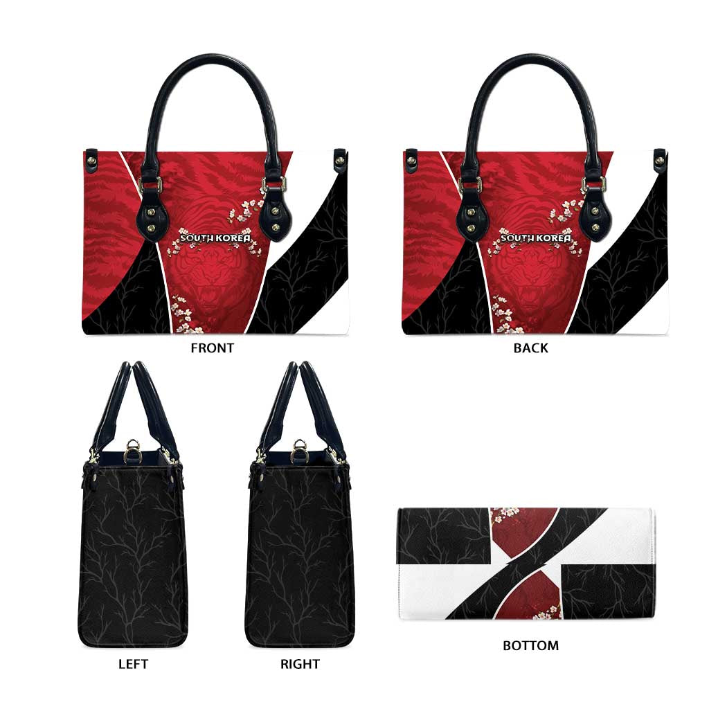 South Korea Football Leather Bag Tiger Mugunghwa Flower Minimal Style