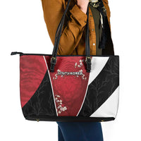 South Korea Football Leather Tote Bag Tiger Mugunghwa Flower Minimal Style