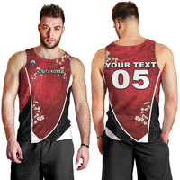 Custom South Korea Football Men Tank Top Tiger Mugunghwa Flower Minimal Style