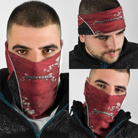 South Korea Football Neck Gaiter Tiger Mugunghwa Flower Minimal Style