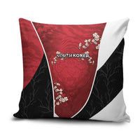 South Korea Football Pillow Cover Tiger Mugunghwa Flower Minimal Style