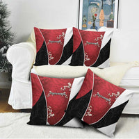 South Korea Football Pillow Cover Tiger Mugunghwa Flower Minimal Style