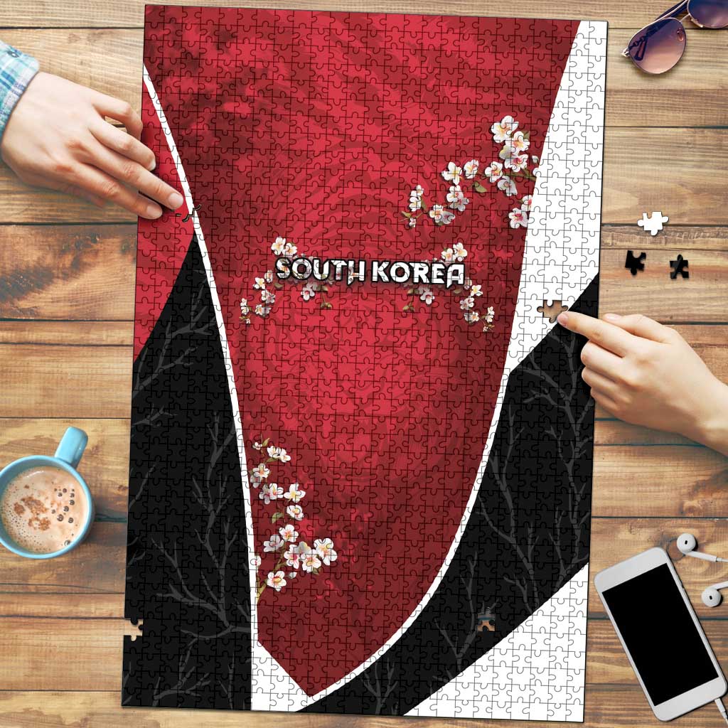 South Korea Football Puzzle Tiger Mugunghwa Flower Minimal Style