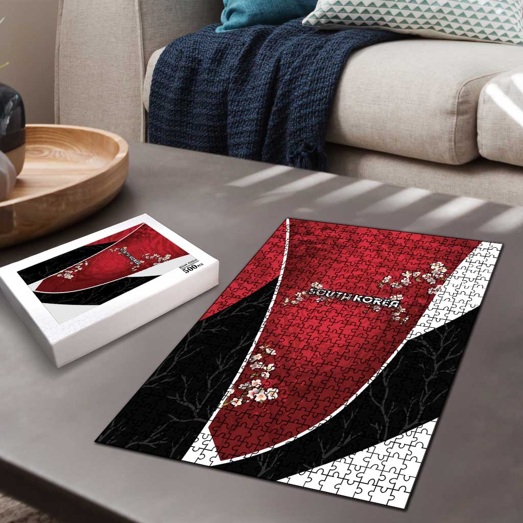 South Korea Football Puzzle Tiger Mugunghwa Flower Minimal Style