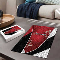 South Korea Football Puzzle Tiger Mugunghwa Flower Minimal Style