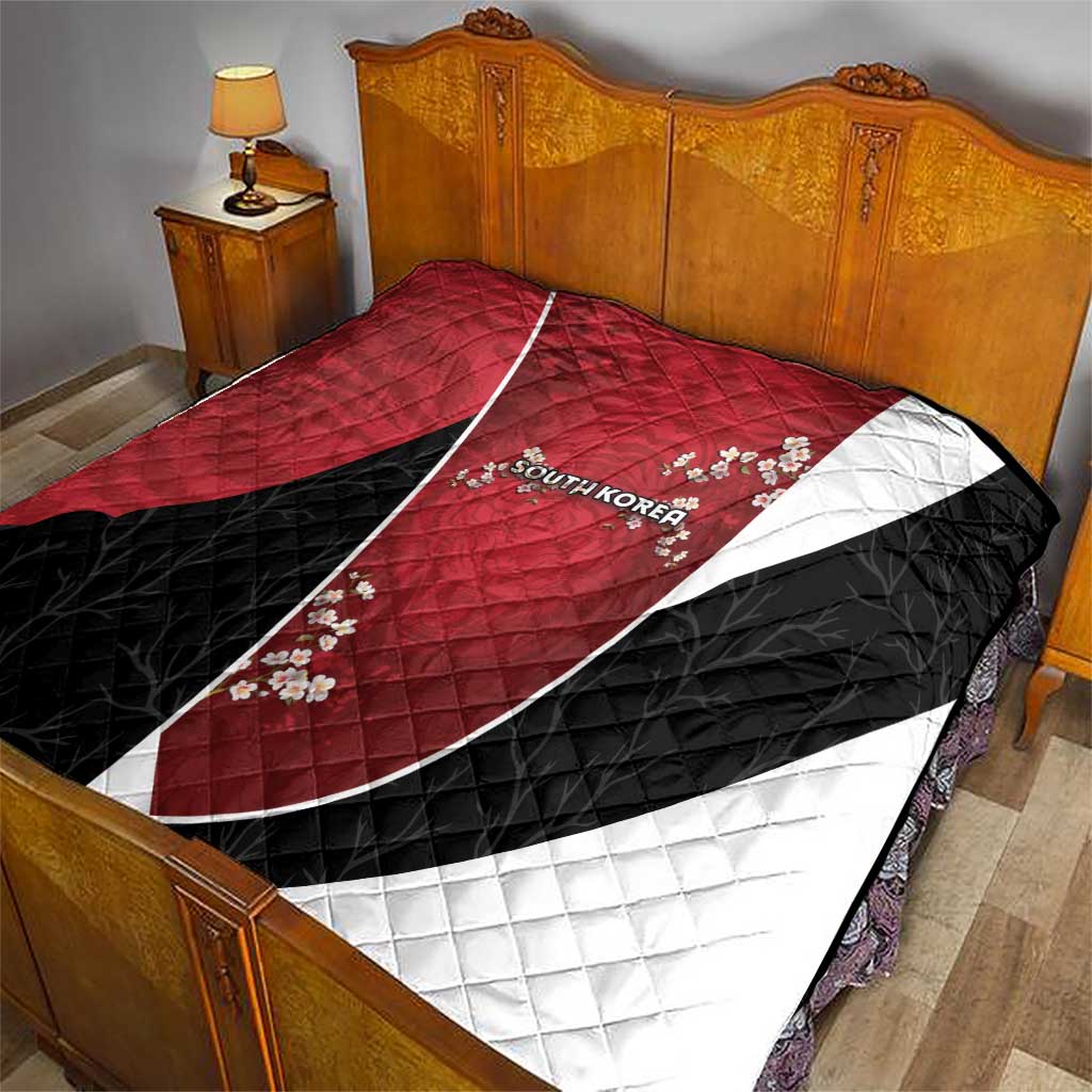South Korea Football Quilt Tiger Mugunghwa Flower Minimal Style
