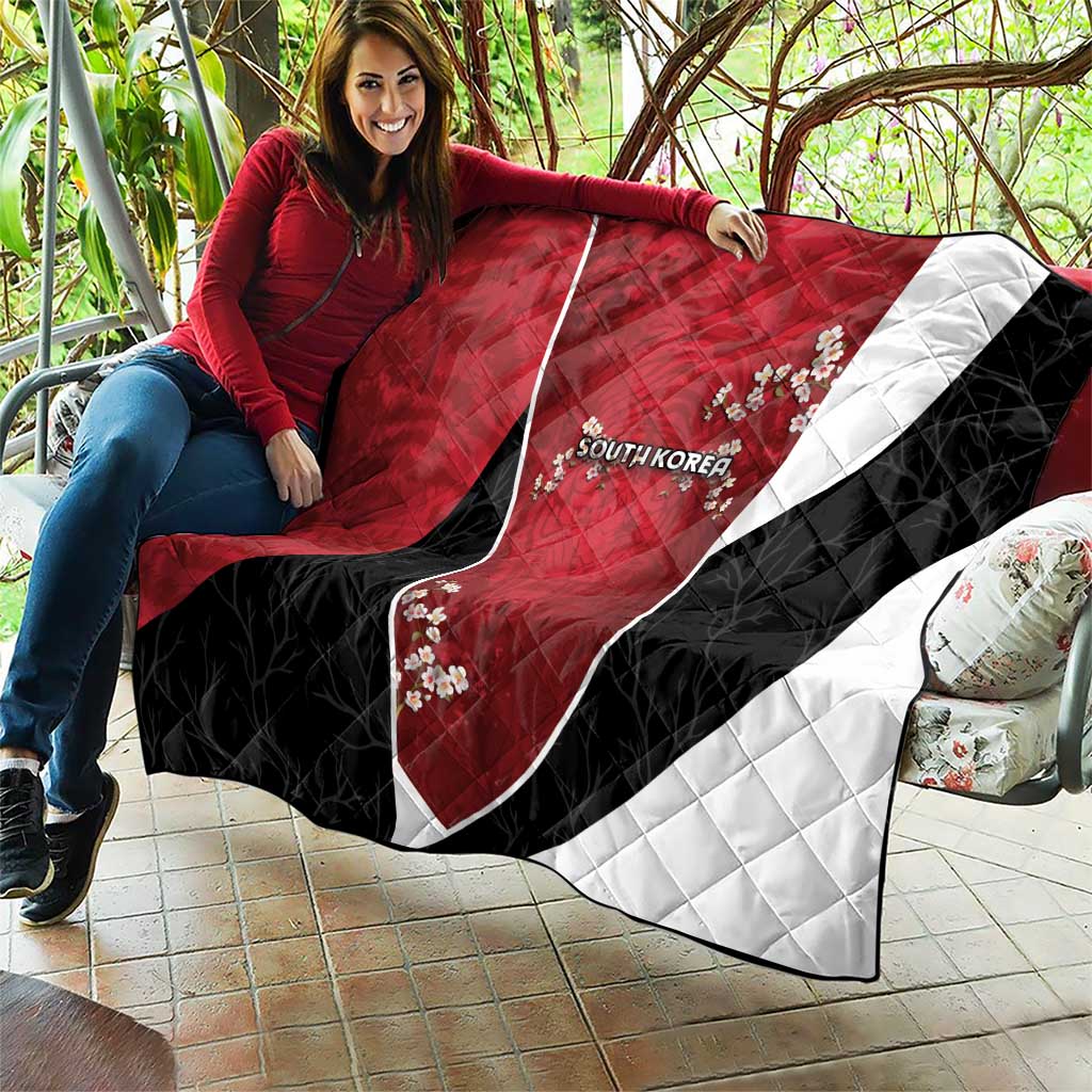 South Korea Football Quilt Tiger Mugunghwa Flower Minimal Style