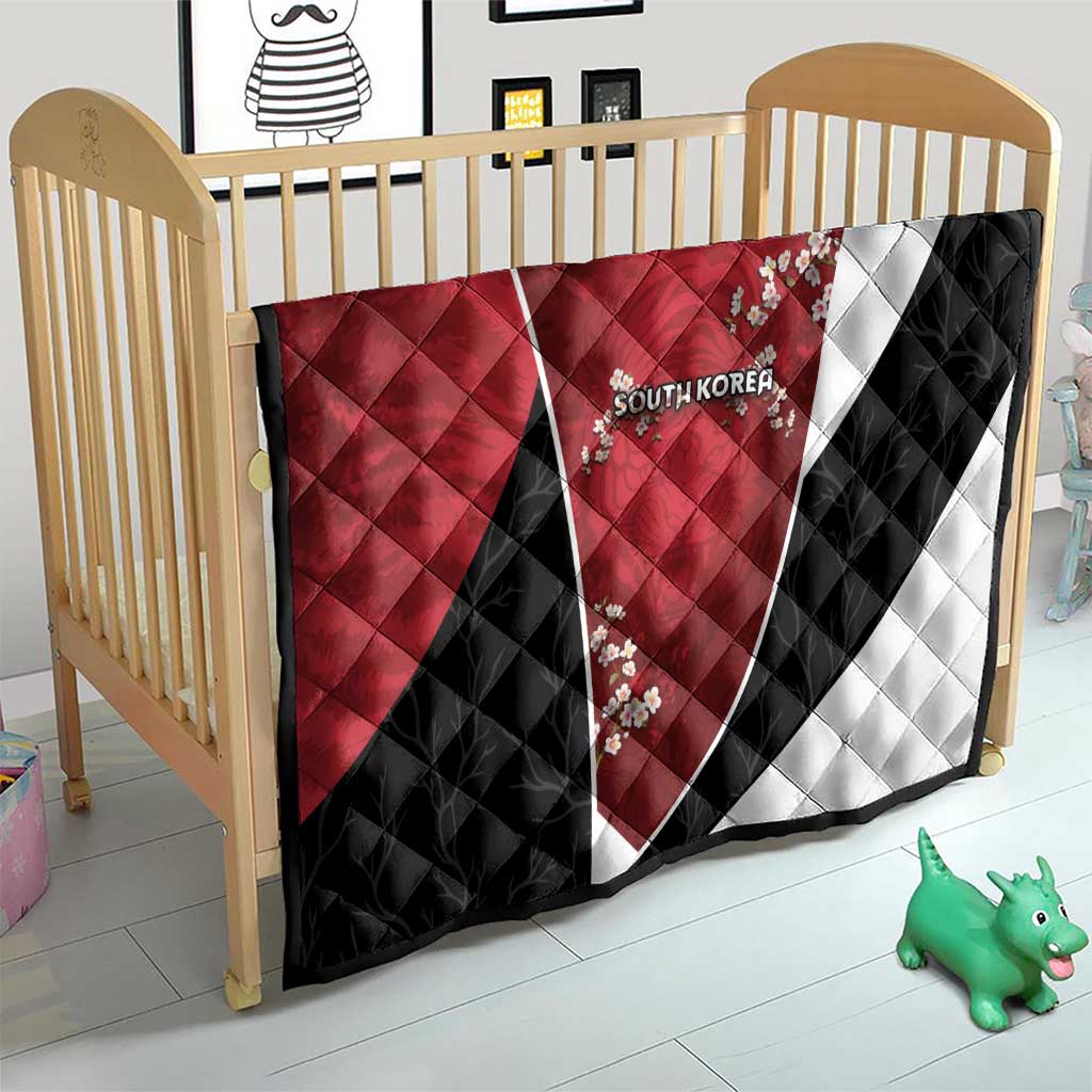 South Korea Football Quilt Tiger Mugunghwa Flower Minimal Style
