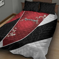South Korea Football Quilt Bed Set Tiger Mugunghwa Flower Minimal Style