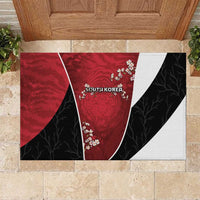 South Korea Football Rubber Doormat Tiger Mugunghwa Flower Minimal Style