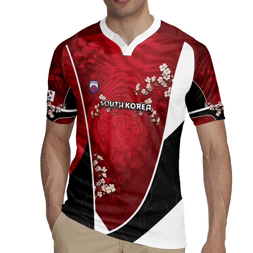 Custom South Korea Football Rugby Jersey Tiger Mugunghwa Flower Minimal Style