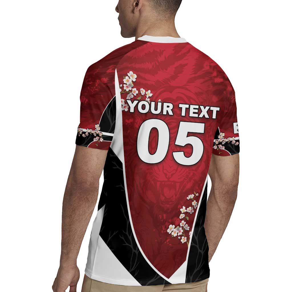 Custom South Korea Football Rugby Jersey Tiger Mugunghwa Flower Minimal Style